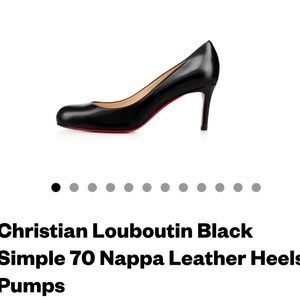 Christian Louboutin Simple Pumps 70 Kid Black size 40/ US 10B. 2.75 in. heels.